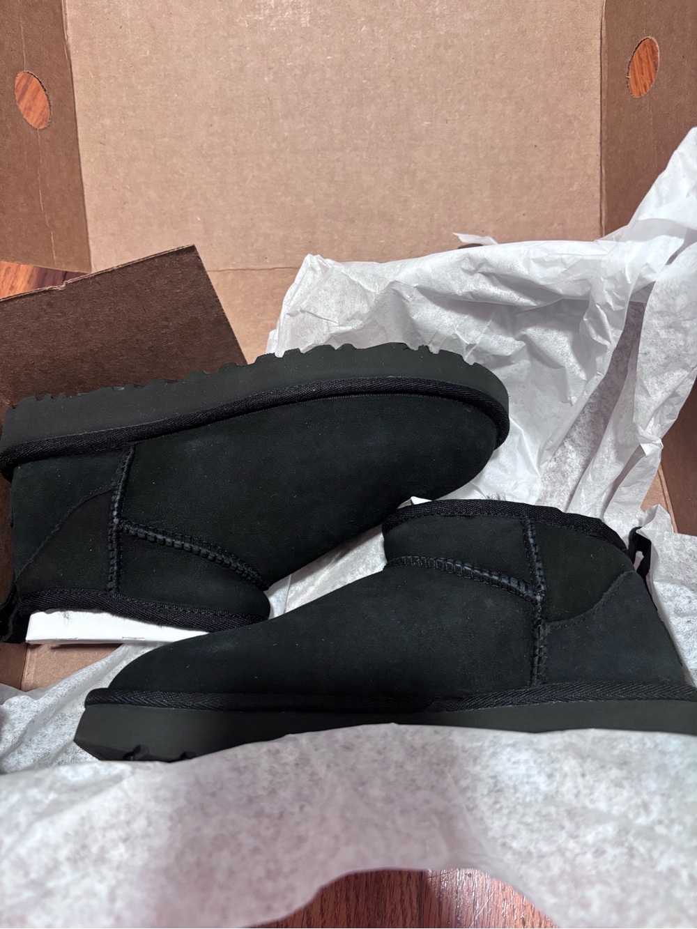 Women’s Black Suede Slip-On Winter Boot